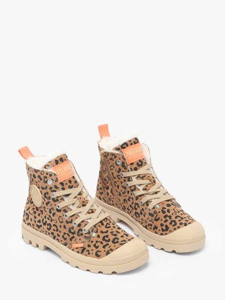 Enkellaarsjes Uit Leder Palladium Bruin women 99519974 ander zicht 2