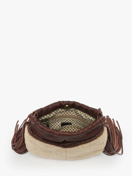 Cross Body Tas Vintage Leder Mila louise Beige vintage 3812TC ander zicht 3