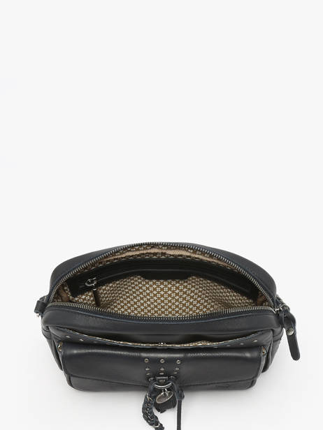 Cross Body Tas Vintage Leder Mila louise Blauw vintage 3327CL ander zicht 3