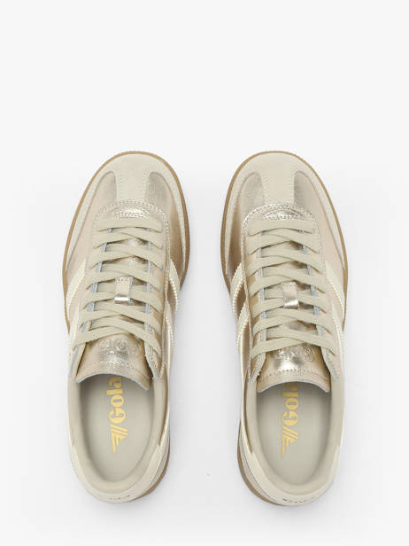 Sneakers Uit Leder Gola Goud women CLB783 ander zicht 4