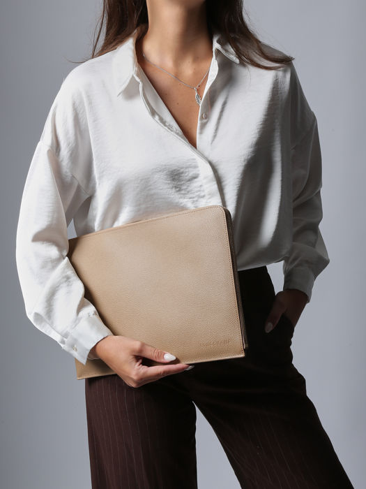 Longchamp Le foulonné Papierhouder Beige