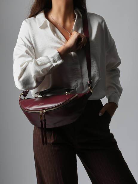 Cross Body Tas S Origami Leder Lancel Violet origami A12527 ander zicht 1