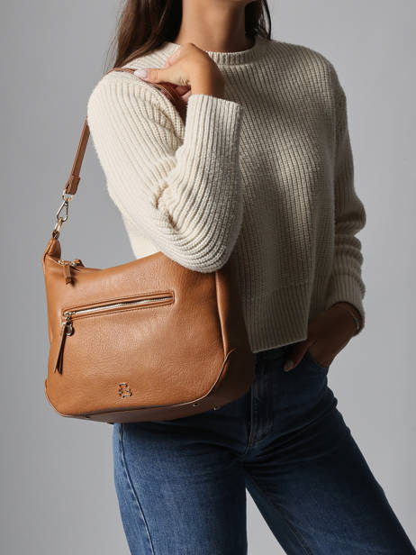 Schoudertas Zip Lulu castagnette Bruin zip ZAHED ander zicht 1