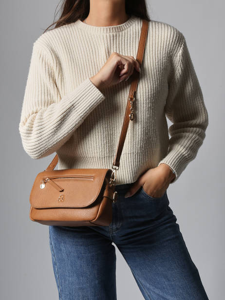 Cross Body Tas Zip Lulu castagnette Bruin zip YRONDE ander zicht 1