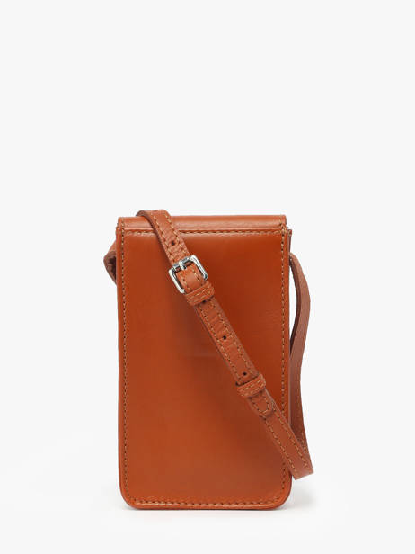 Telefoontas Leder Paul marius Bruin vintage TELEPHON ander zicht 4