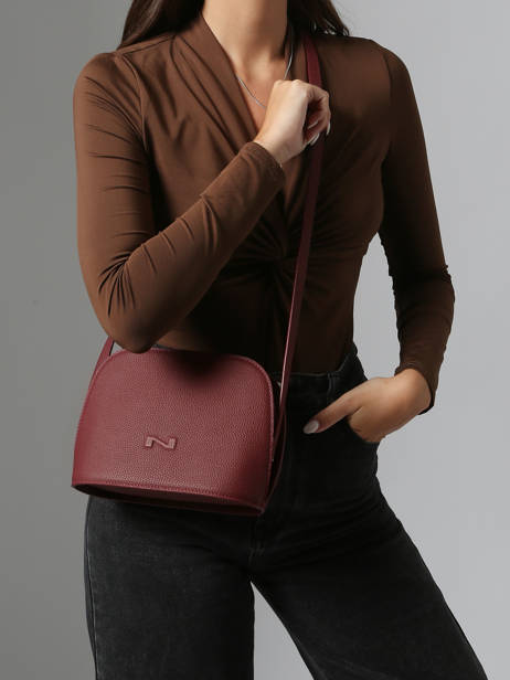 Cross Body Tas Lilou Leder Nathan baume Rood egee 2 ander zicht 1