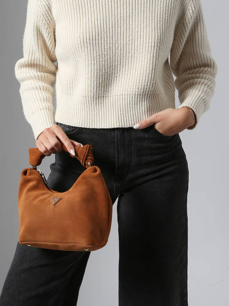 Handtassen Isotta Suède Guess Bruin isotta SG966001 ander zicht 1