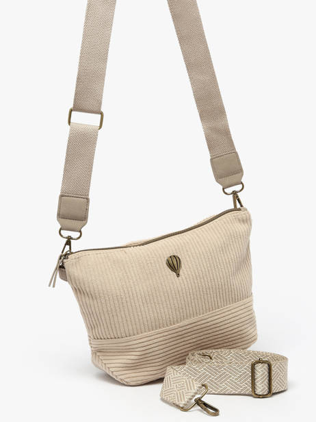 Cross Body Tas Velours Le voyage en panier Bruin velours AHP239 ander zicht 2