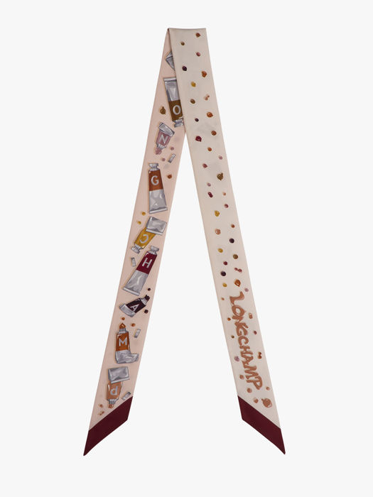 Longchamp Soie gots Foulard Roze