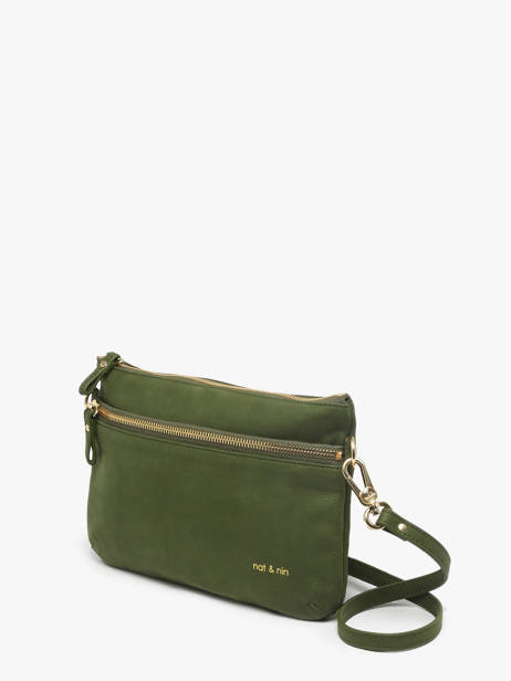 Cross Body Tas Vicky Leder Nat et nin Groen vintage VICKY ander zicht 2