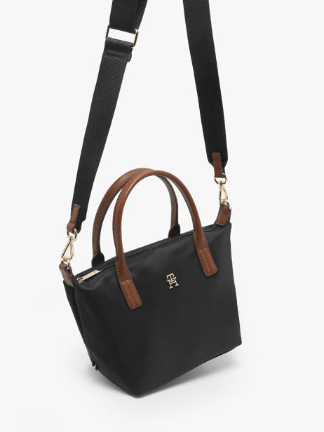 Cross Body Tas Popette Nylon Tommy hilfiger Zwart popette AW17709 ander zicht 1