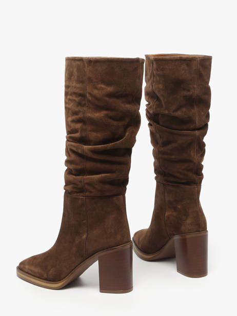 Laarzen Met Hak Uit Leder Alpe Bruin women 52191133 ander zicht 2