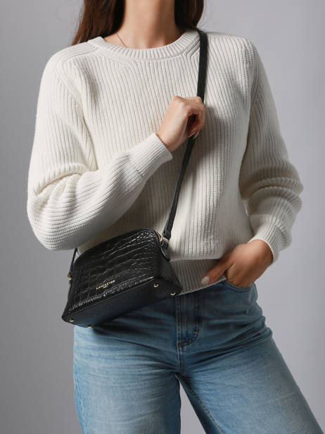 Cross Body Tas Exo Leder Lancaster Zwart exo 113 ander zicht 1