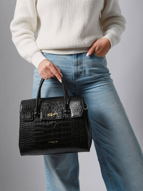 Handtassen Exo Leder Lancaster Zwart exo 85 ander zicht 1