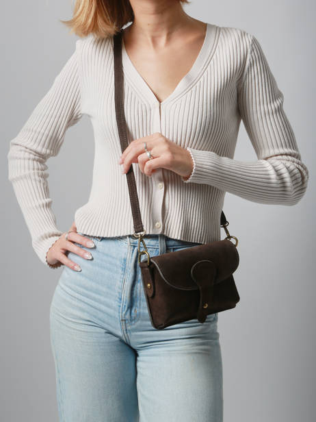 Cross Body Tas Velvet Milano Bruin velvet VE260612 ander zicht 1