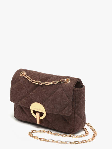 Cross Body Tas Moon Linnen Vanessa bruno Bruin moon 70V40533 ander zicht 2