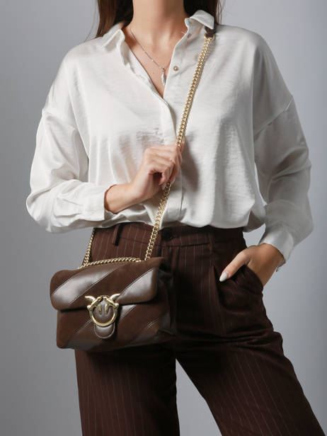 Cross Body Tas Love Bag Puff Pinko Bruin love bag puff A2JY ander zicht 1