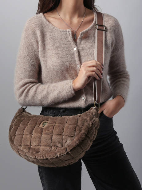 Cross Body Tas Quadri Le voyage en panier Bruin quadri AHP269 ander zicht 1