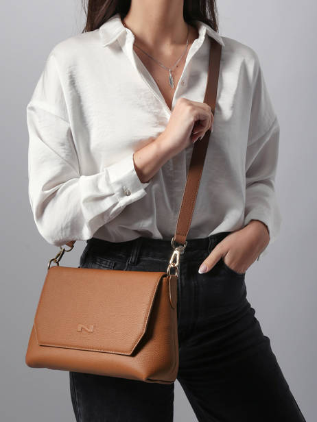 Cross Body Tas Tycia Leder Nathan baume Bruin victoria 89 ander zicht 1