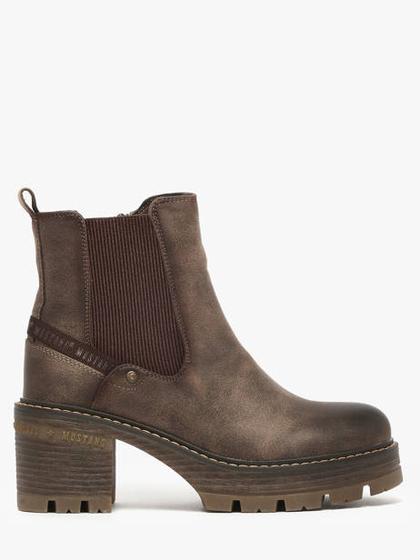 Enkellaarsjes Met Hak Mustang Beige women M0132001