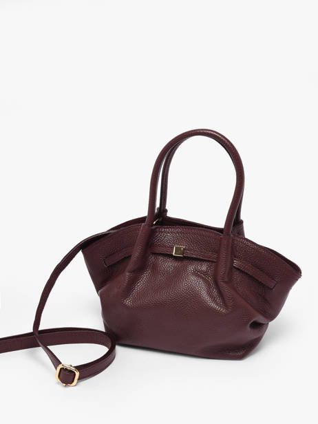 Handtassen Caviar Leder Milano Rood caviar CA25063 ander zicht 2