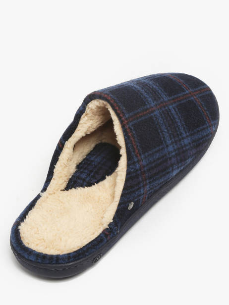 Pantoffels Isotoner Blauw men 1119991 ander zicht 2