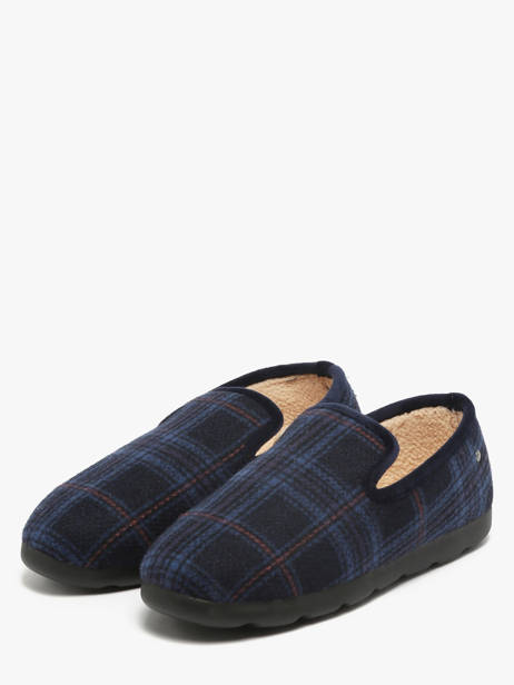 Pantoffels Isotoner Blauw men 98121 ander zicht 1