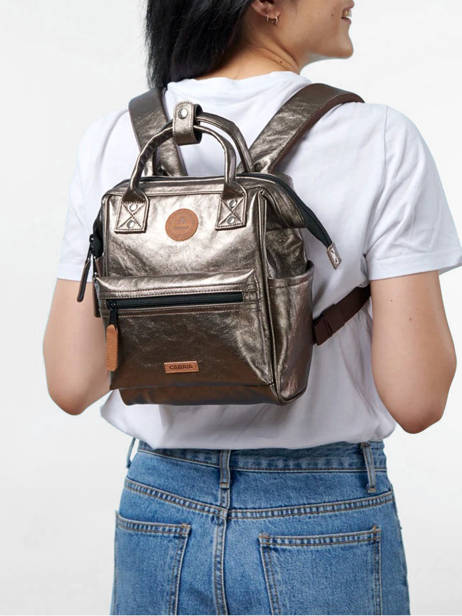 Rugzak 1 Compartiment Cabaia Bruin adventurer XS ander zicht 1