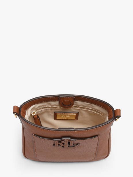 Cross Body Tas Mini Cameryn Leder Lauren ralph lauren Bruin cameryn 31982184 ander zicht 2