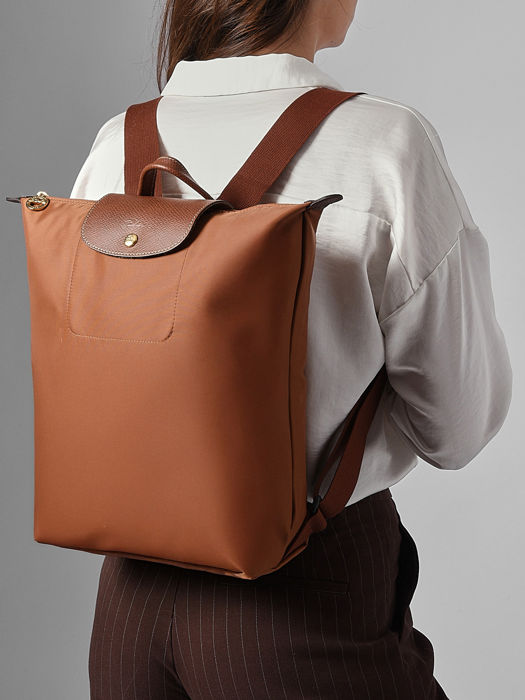 Longchamp Le pliage original Rugzak Bruin