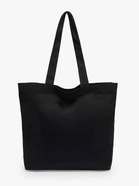 Schoudertas Tote Bag 3 Lines Katoen Lancaster Zwart tote bag 3 lines 6 ander zicht 3