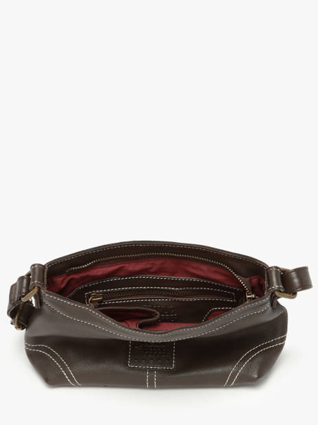 Cross Body Tas Seam Leder Basilic pepper Bruin seam BSEA01 ander zicht 3