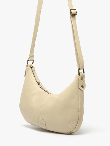 Cross Body Tas Seam Leder Basilic pepper Beige seam BSEA03 ander zicht 2