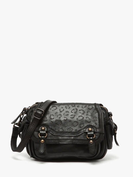 Cross Body Tas Heritage Leder Biba Zwart heritage GAD4L