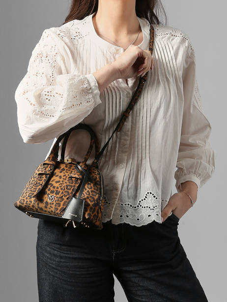 Cross Body Tas Love Bag Soft Pinko Bruin love bag soft 5333A32A ander zicht 1