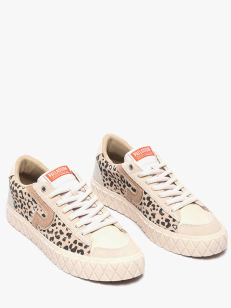 Sneakers Uit Leder Palladium Beige women 94663243 ander zicht 1