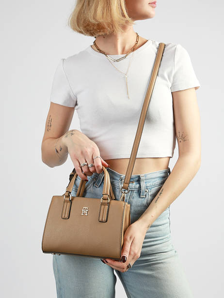 Handtas Th Daily Tommy hilfiger Bruin th daily AW18379 ander zicht 1