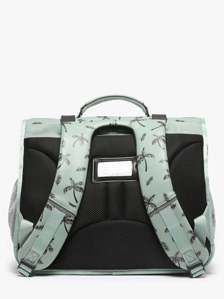 Boekentas 2 Compartimenten Cameleon Groen vintage north PBVWCA38 ander zicht 4