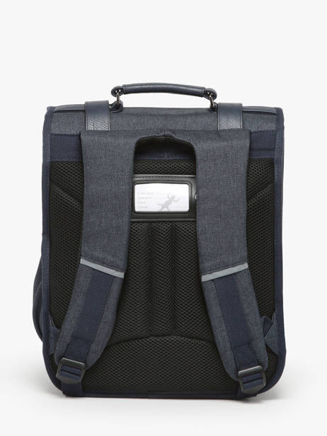 Rugzak 2 Compartimenten Cameleon Blauw vintage urban PBVBSD39 ander zicht 4