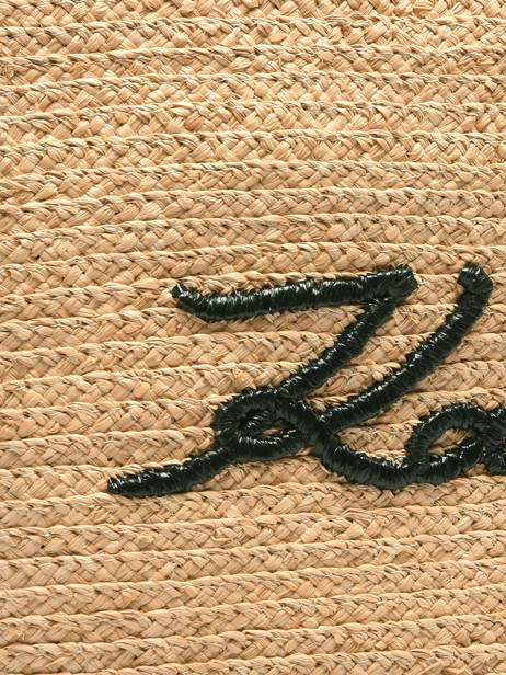 Schoudertas K Signature Raphia Karl lagerfeld Beige k signature B1W46070 ander zicht 3