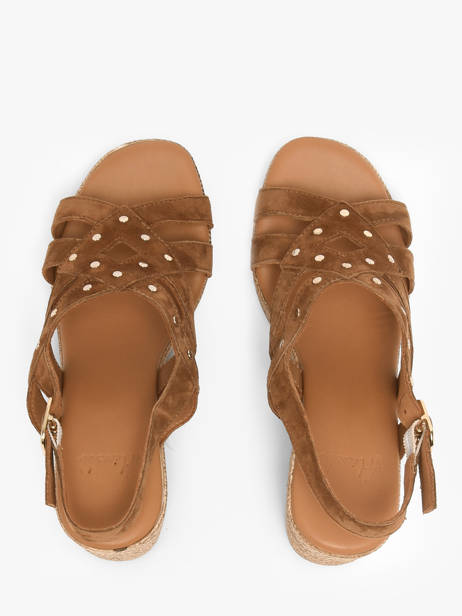 Sandalen Met Hak Uit Leder Aliwell Bruin women A126024 ander zicht 3