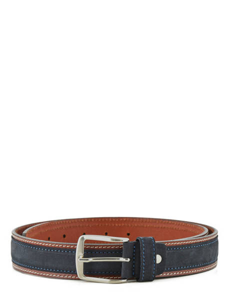 Verstelbare Herenriem Jean Petit prix cuir Blauw belt 3709-35
