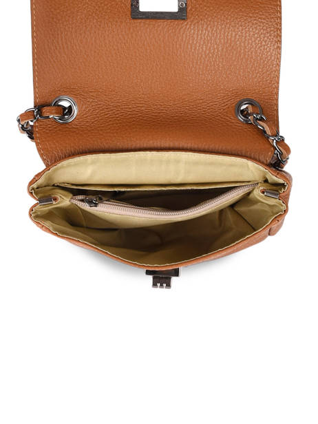 Cross Body Tas Caviar Leder Milano Oranje caviar CA21122 ander zicht 3