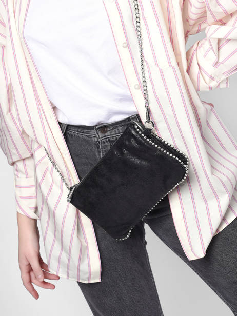 Cross Body Tas Perle Miniprix Zwart perle KJ62015 ander zicht 1