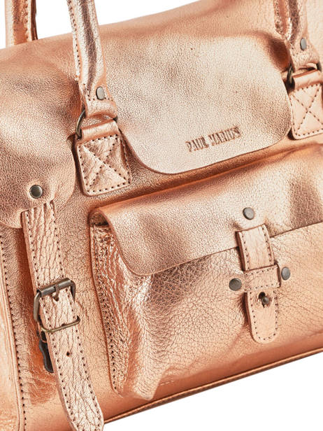 Shoppingtas Vintage Leder Paul marius Goud vintage M ander zicht 2