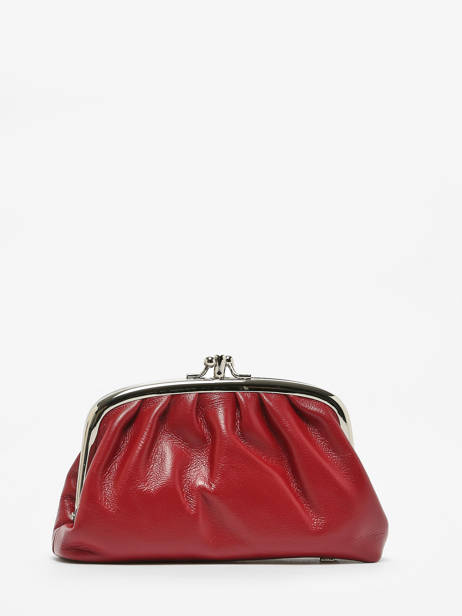 Portemonnee Leder Hexagona Rood coconut E77271 ander zicht 2