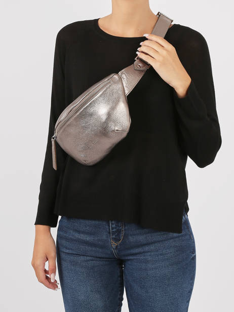 Heuptasje La Banane Leder Paul marius Zilver vintage BANANE ander zicht 1